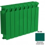 Биметаллический радиатор Rifar Monolit 350 - 10 секции зеленый опаловый
