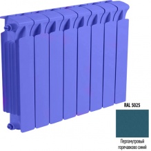 Биметаллический радиатор Rifar Monolit 500 - 3 секции синий